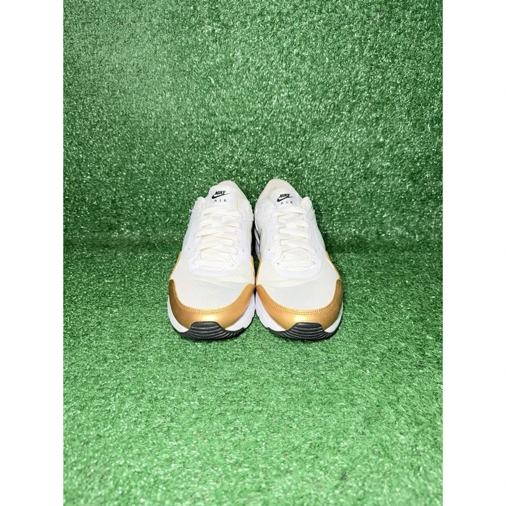 Nike Air Max SC SE Womens Size 9 White Gold Athletic Running Shoes Sneakers